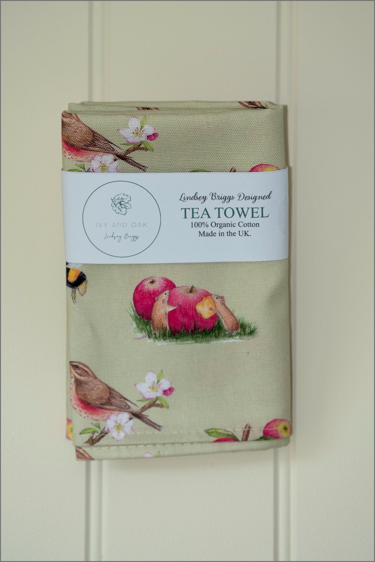 Orchard Tales Tea Towel 100% organic panama cotton