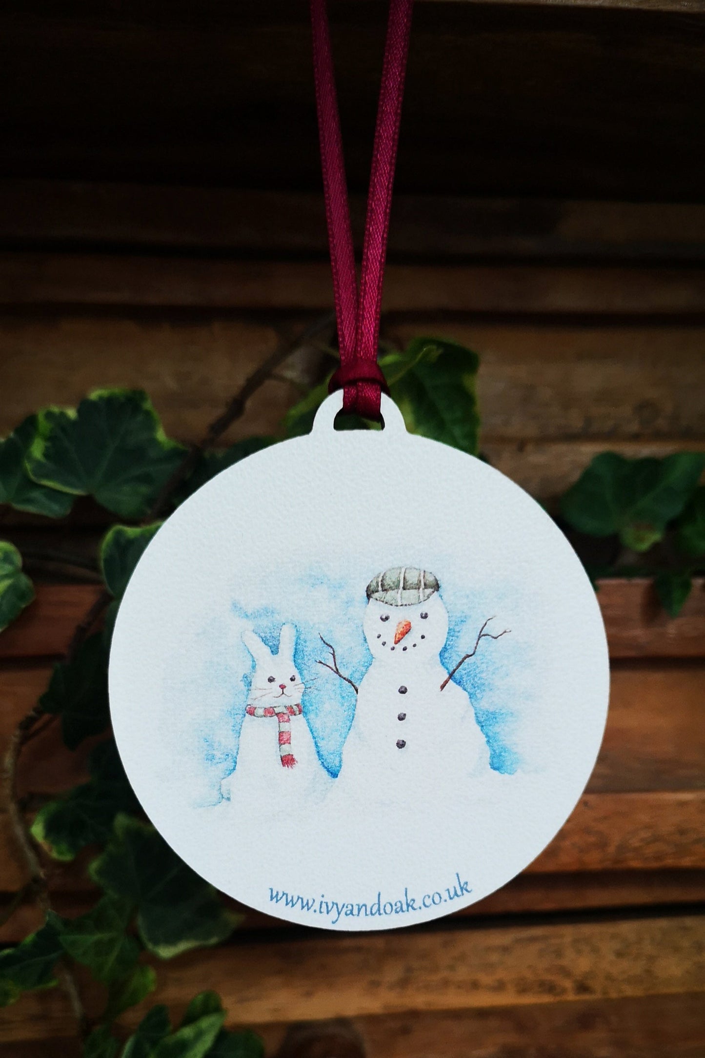 Christmas Morning wooden tree decoration