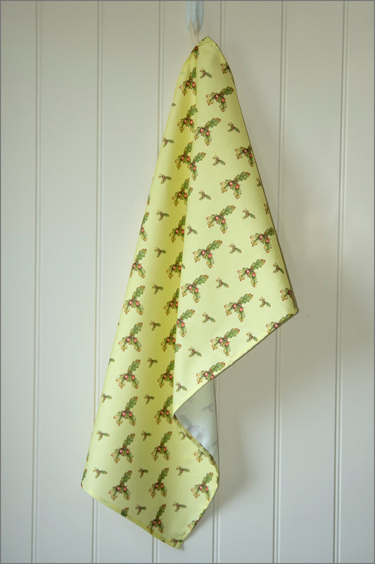 Oak Leaves 100% organic cotton Tea Towel.