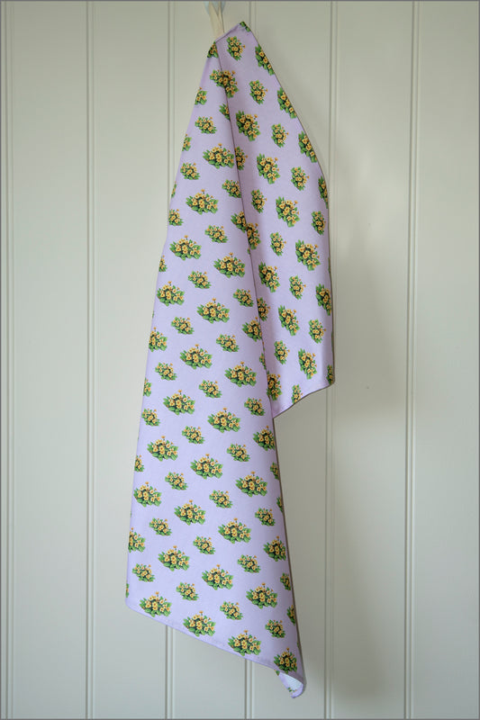 Primrose 100% organic cotton tea towel