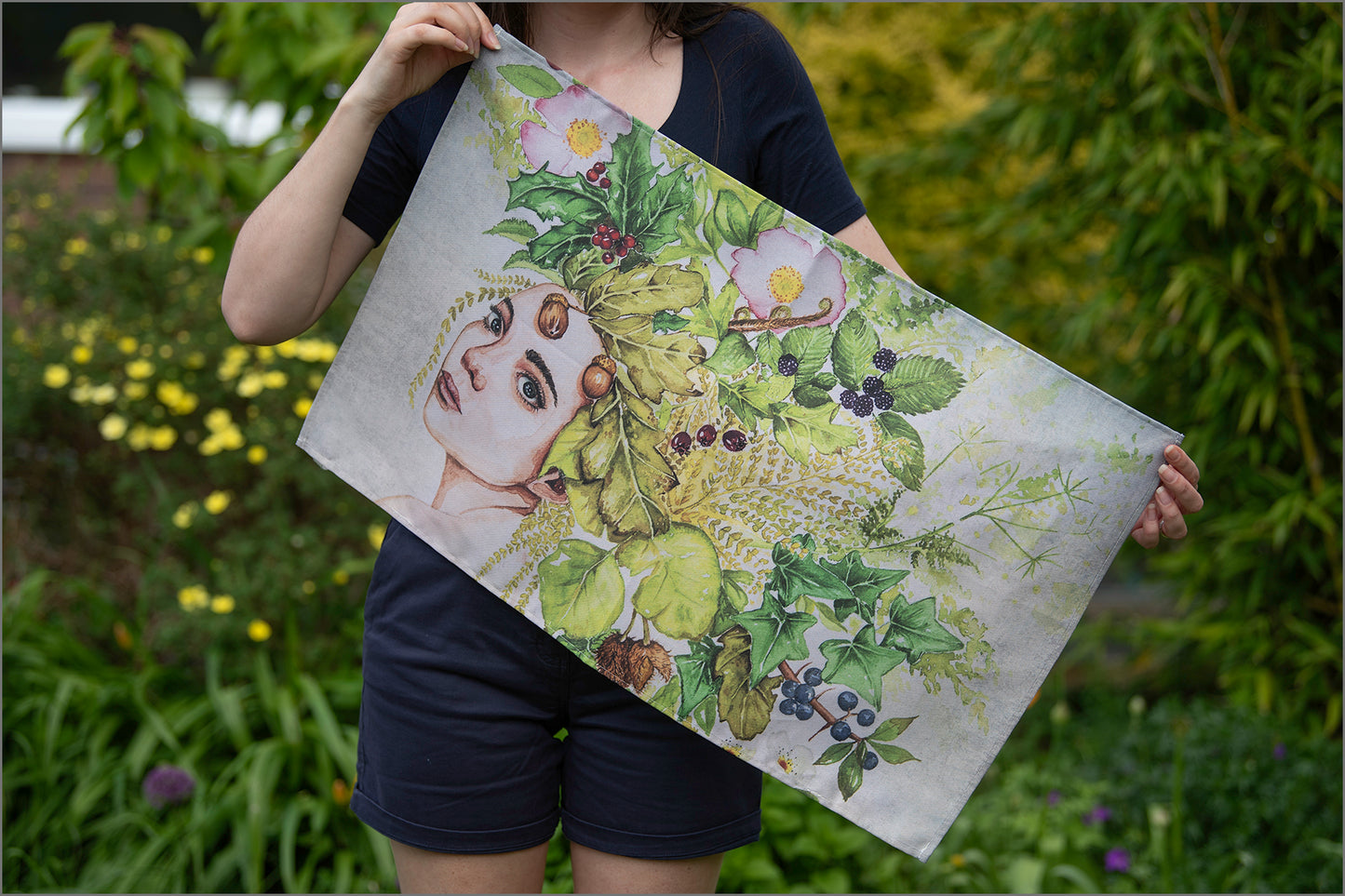 Dryad 100% organic tea towel