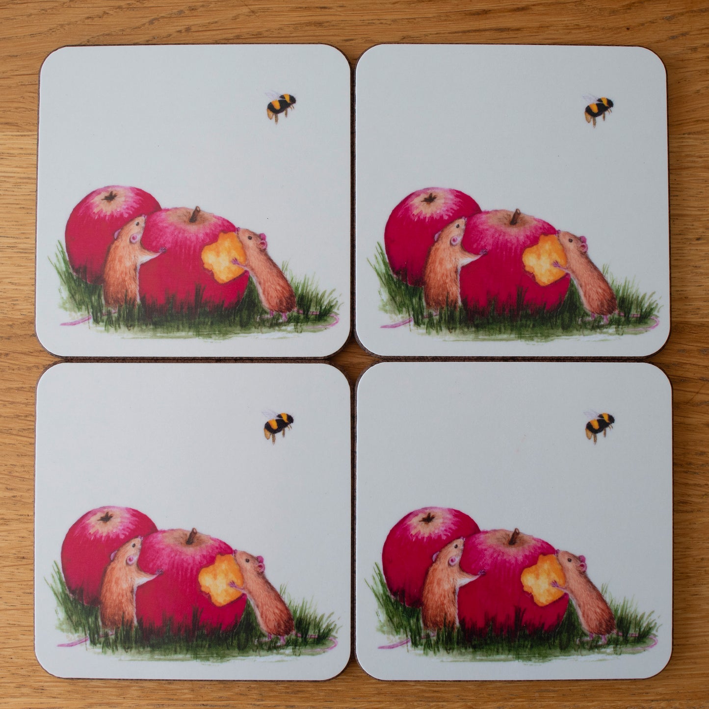 4 x Windfall Feast luxury coasters.