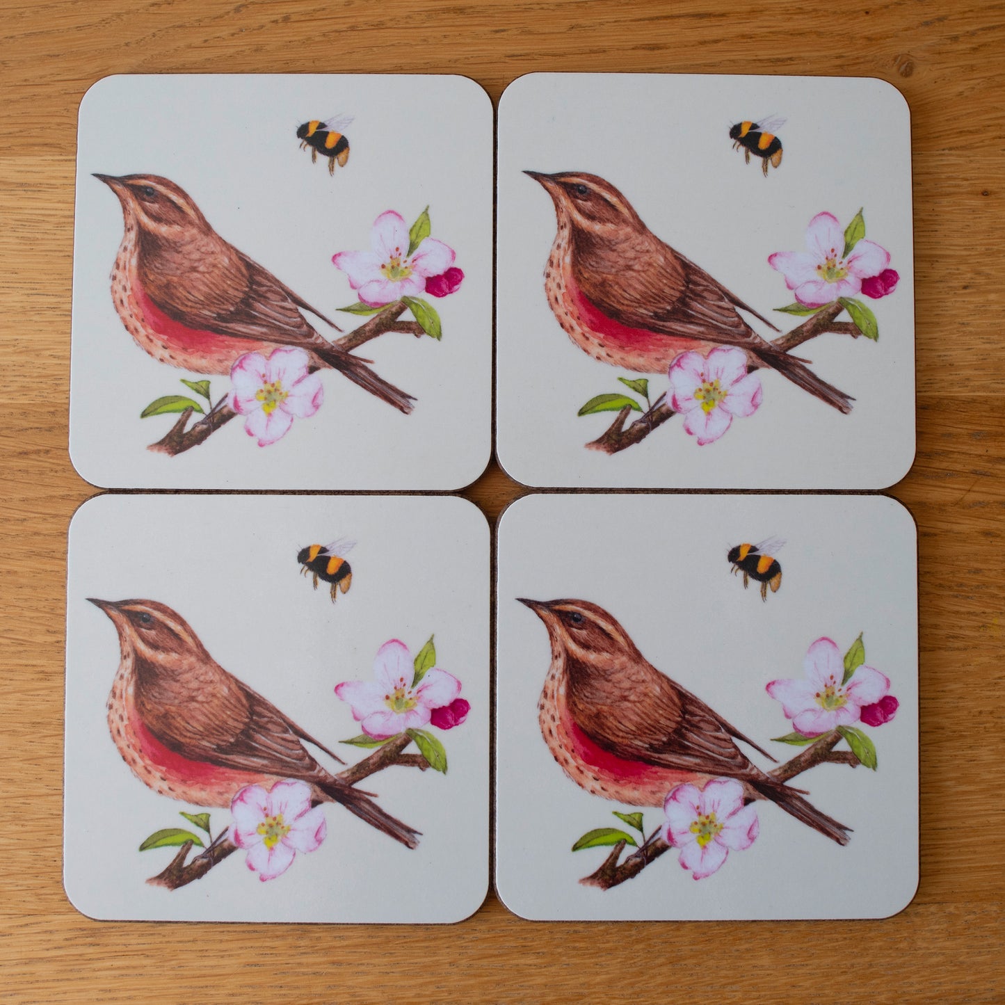 4 x Redwing luxury coasters.