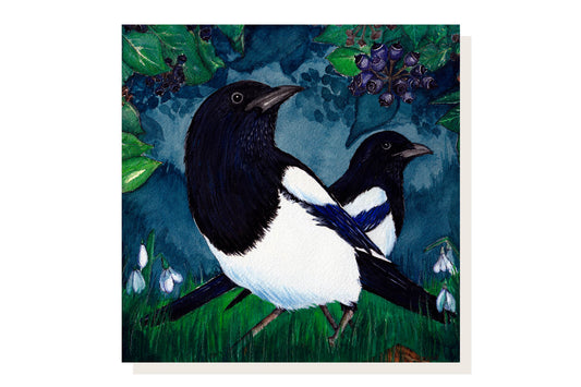 2 For Joy Magpie greeting card