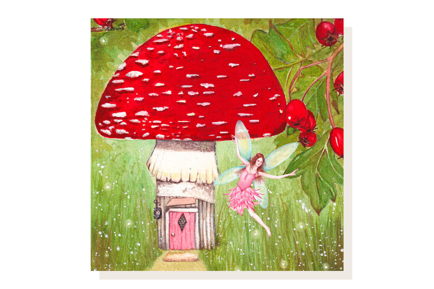 Mushroom House Greeting Card