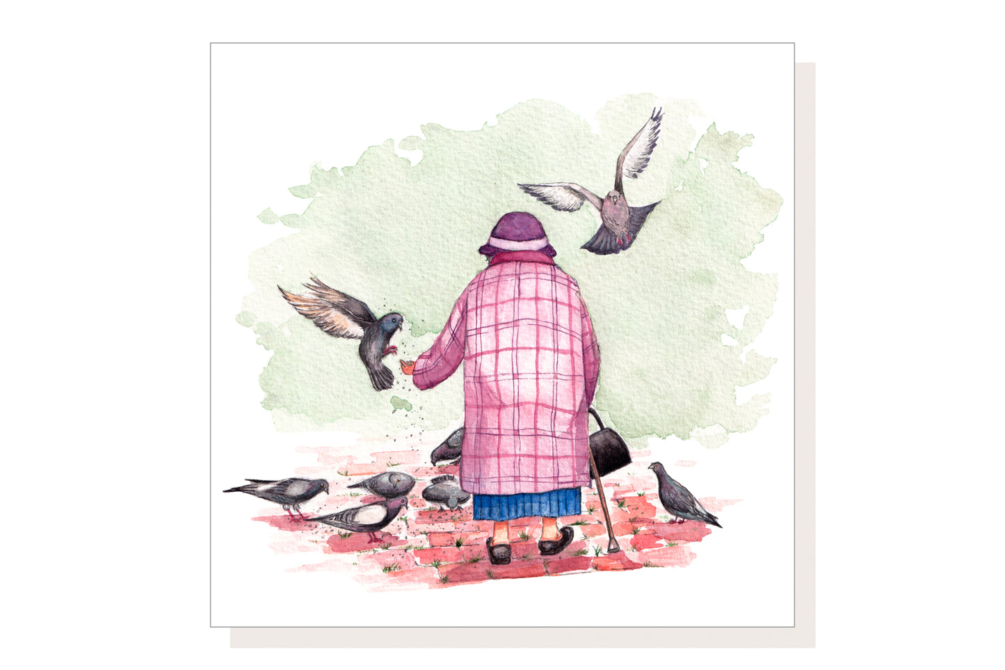 Pigeon Shaman Greeting Card