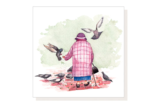 Pigeon Shaman Greeting Card