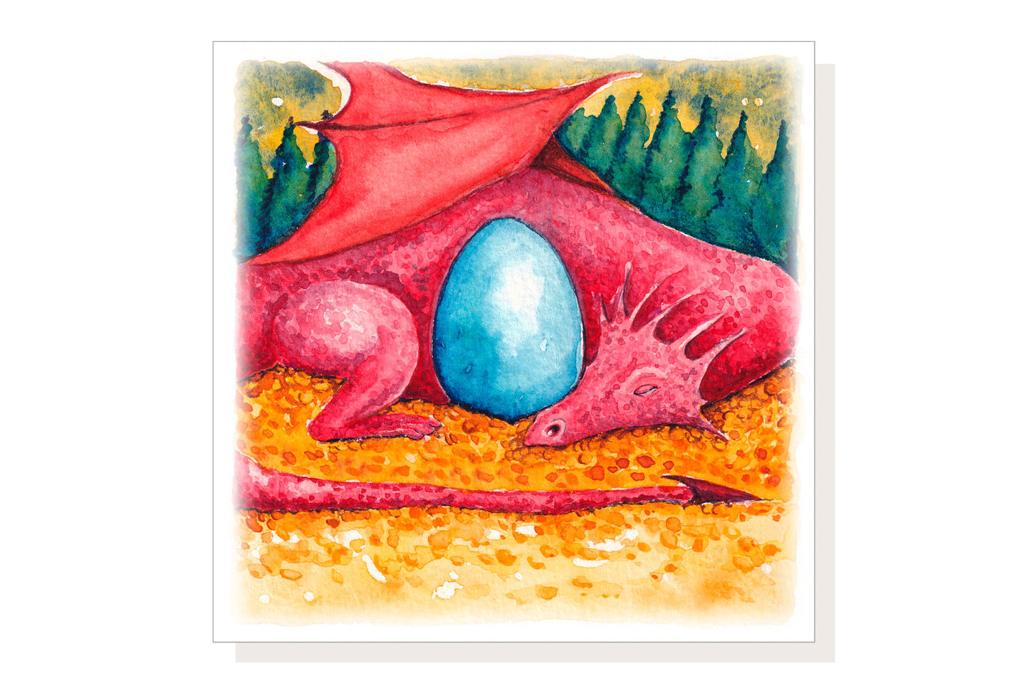 Sleeping Dragon Greeting Card